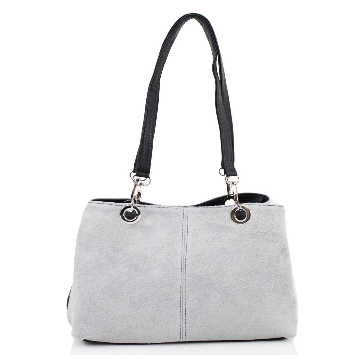 Quality Triple Compartments Real Suede Leather Handbag