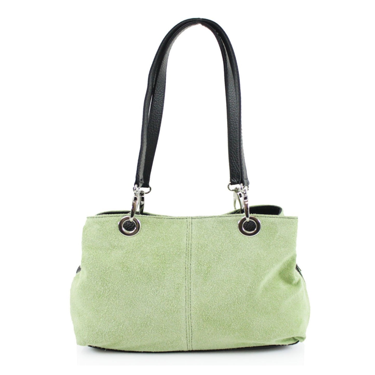 Quality Triple Compartments Real Suede Leather Handbag