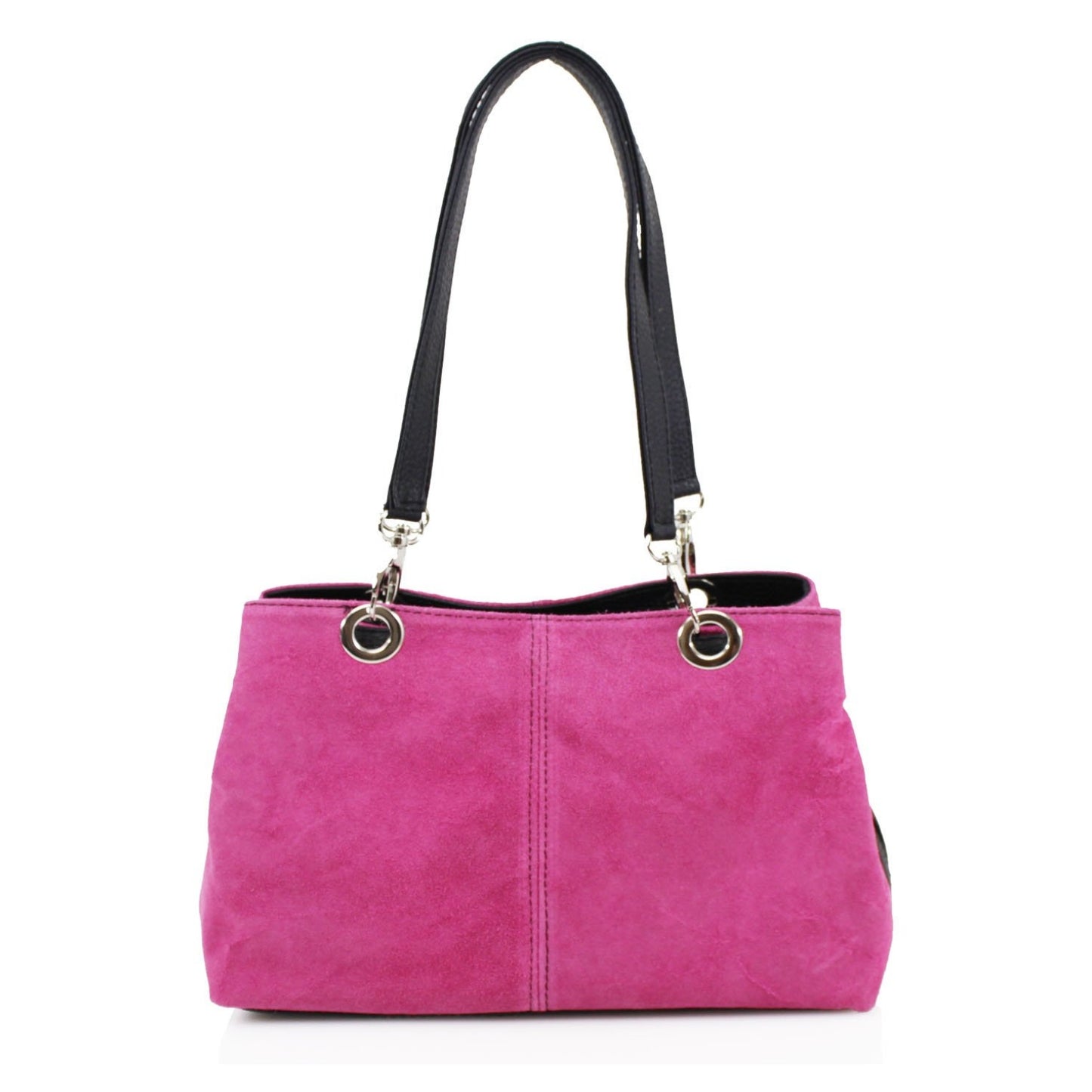 Quality Triple Compartments Real Suede Leather Handbag
