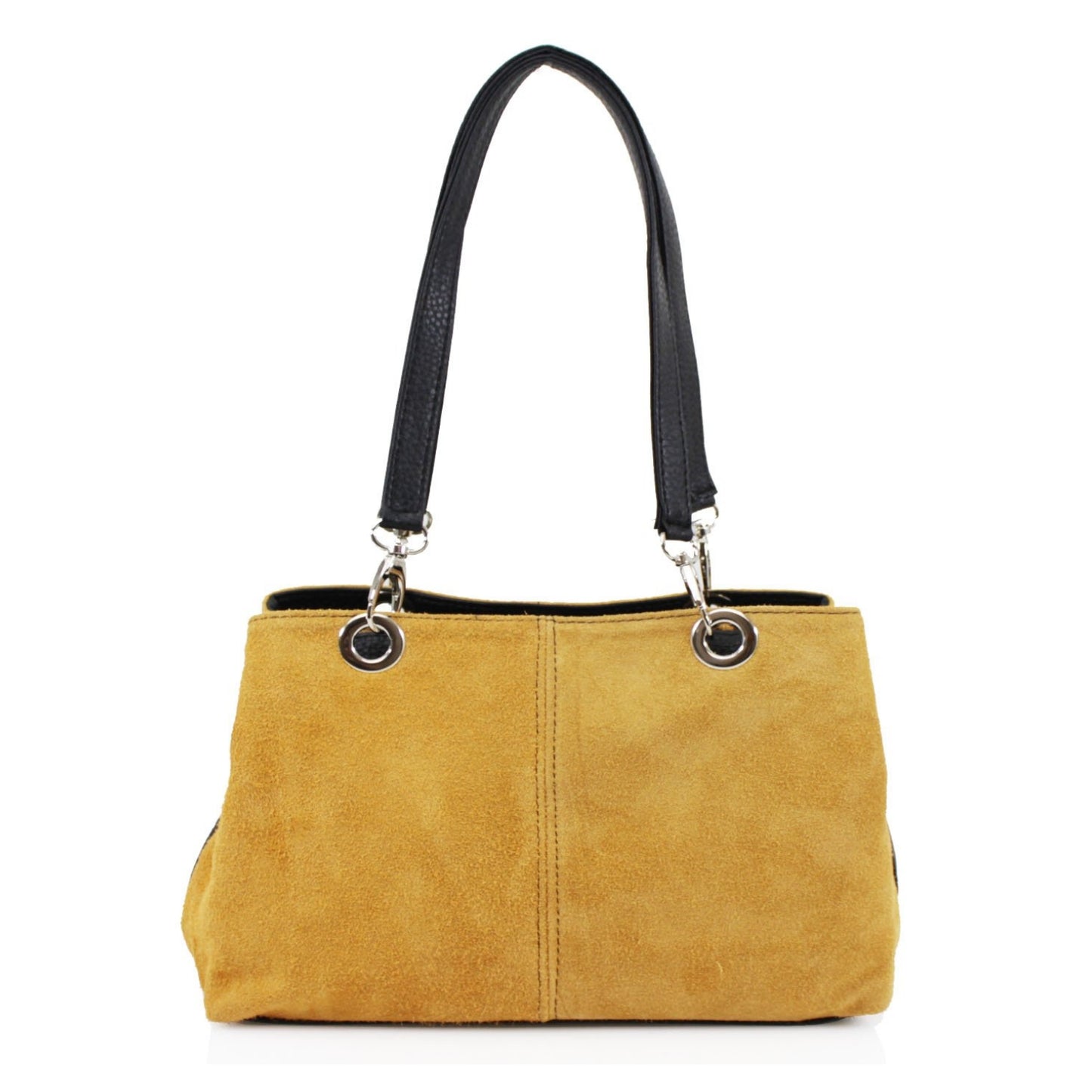 Quality Triple Compartments Real Suede Leather Handbag