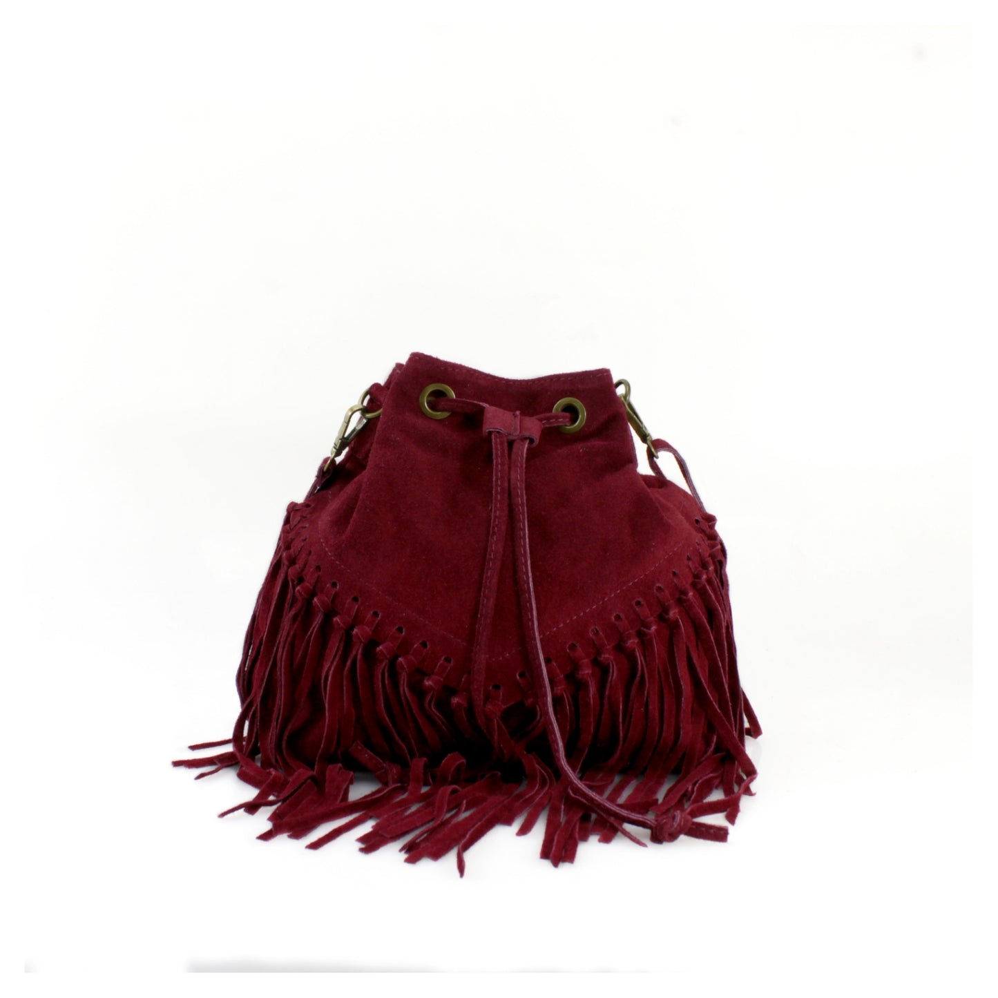 Real Suede Leather Bucket Bag